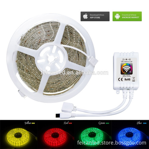 Whole Kit wifi RGB Controller+3528SMD 300leds RGB strip+12V Power adapter
